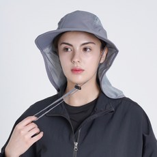 에이빅 UV 자외선차단 등산 낚시 햇빛차단 여름 플랩캡, 그레이