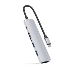 하이퍼 드라이브 바 6 IN 1 USB-C 허브 HD22E-SI, 실버