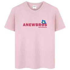 어뉴브로스 남성용 핑크 플로럴 반팔티 AED_0060