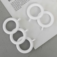 보웰 심플 라운드 커튼링 고리 25mm, 화이트, 12개 화이트, 12개