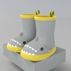Forestin兒童款可愛鯊魚角色雨靴