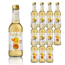 Highball無酒精氣泡雞尾酒 薑汁, 12個, 250ml