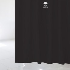 디자인수풀 북유럽 스타일 샤워커튼 sc740 L 1800 x 1880 mm + 플라스틱 고리 12p + 커튼봉 화이트 세트, 1세트, 멀티(혼합)컬러