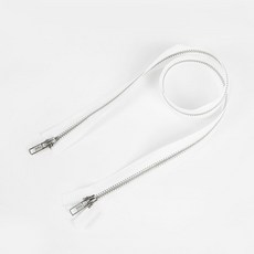 앵콜스 YKK 알루미늄 2way 지퍼, 화이트, 1개