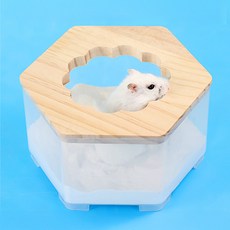 small pet 倉鼠花朵浴室, 1個, 木頭