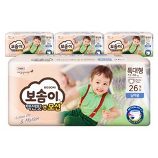 보솜이 액션핏앤모션 팬티형 기저귀 남아용 특대형, 104매