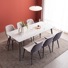 잉글랜더 아티 통세라믹 6인용식탁 + 의자6p 방문설치, 마블화이트