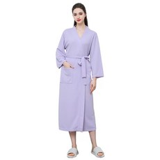 원이네 커플 와플 샤워 가운 XL, 퍼플, 1개