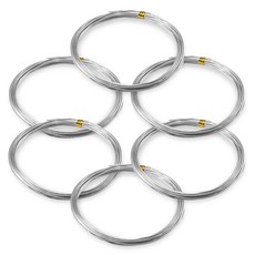 코히모 공예용 알루미늄 와이어 2mm x 5m 3W170, 6개, 실버 6개, 실버