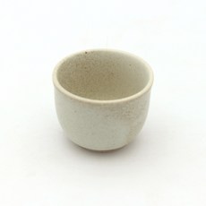 月鹽手工陶藝規劃燒酒杯, 乳白色, 1個