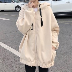 영트렌디 영어 프린팅 오버핏 임산부 후드집업