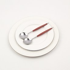 보겐 몽블랑 큐티 커트러리 디저트스푼, 레드, 2개