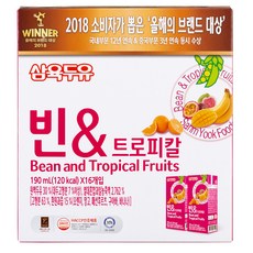 삼육두유 빈&트로피칼 두유, 190ml, 16개