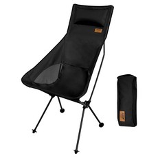 캠핑 의자-추천-KEEP 캠핑 경량 플라이 선셋 체어 ver.2, 1개, 블랙