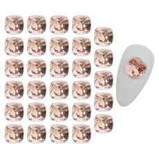 메이브라운 대용량 고퀄라운드스퀘어 네일파츠 8x8mm 30p, 오렌지골드, 1개