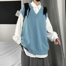 블랙101 남성용 세르볼로 캐쥬얼 브이넥 오버핏 베스트 FC-2319211