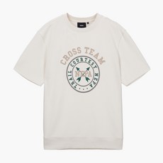 네파 남녀공용 크로스팀 루즈핏 반팔 맨투맨 티셔츠