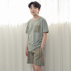 CocoDream 男童款Sky Castle短袖短褲睡衣套裝