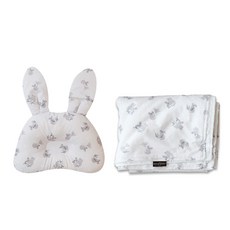 ggoom duboo 兔子造型定型枕+超細纖維毯組, 無尾熊款