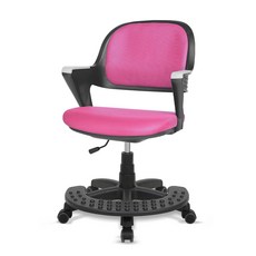 알라딘플로 발받침대 메쉬 의자 AR-369, 블랙(바디) + 올핑크