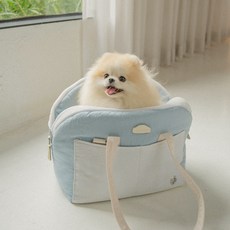 바비스영 반려동물 포그니 아토백 이동가방, 린넨 블루, 1개
