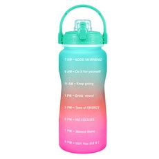 QUIFIT Q02 Rainbow Tritan 水瓶, 藍色 粉色, 2L