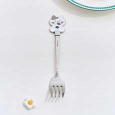 버터 큐티뽀짝 밀크캣 포크, 화이트, 1개 화이트, 1개