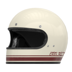 크랭크 RETRO 3 오토바이 헬멧, VANILLA WHITE