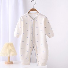 베베니즈 유아용 라인 포인트 잔패턴 긴팔 우주복 베니즈 유아용 라인 포인트 잔패턴 긴팔 우주복