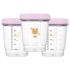 티지엠 에코젠 이유식 보관 용기, 240ml, 라벤더, 1세트