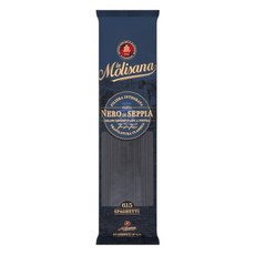 Molisana 茉莉 墨魚麵, 高山冷泉純淨認證, 仿古銅模BorzeDie製作, 麵體表面粗糙, 更能吸附醬汁, 500g, 1包