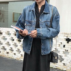 트렌디 데님 캐주얼 임산부 재킷