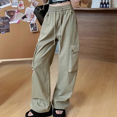 어썸풀 여성용 카퍼 스트링 카고 팬츠 A24SMP040511