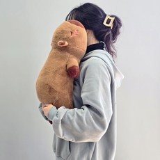 다다랜드 카피바라 바디필로우 인형 껴안는 쿠션, 60cm, 브라운, 1개