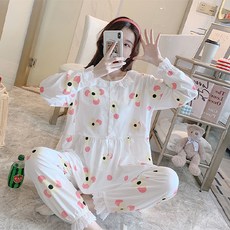 스타 패턴무늬 옆트임 수유 잠옷