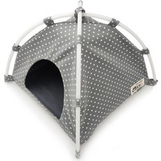 Cutie Pet Hedgehog Tent Hideout 棉混紡圓點, 灰色, 1個
