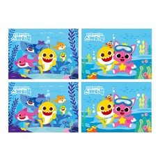 몽땅 핑크퐁 뜯어쓰는 스케치북 4권, 345 x 248 mm, 50매