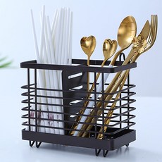 라이프랩 물빠짐 커피색 수저통 M, 다크브라운, 1개