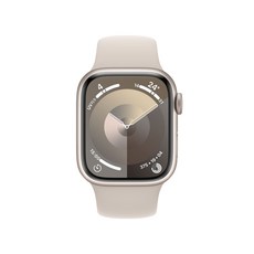 Apple 애플워치 9 GPS, 41mm, 스타라이트 / 스타라이트 스포츠 밴드, S/M