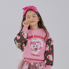 리리끌레르 여아용 새콤달콤 캐치티니핑 딸기 케이크 기모 맨투맨