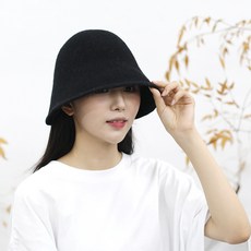 아이엠캡 묶음장식 와이어 울 버킷햇