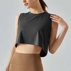 Sexy Healthy女款緹花健身露臍背心