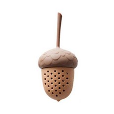 Bayshop 栗子造型矽膠濾茶器, 5*5*10cm, 食品接觸使用, 可重複性使用, 1個