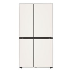 LG전자 디오스 오브제컬렉션 빌트인타입 매직스페이스 양문형 냉장고 글라스 652L 방문설치, 베이지,