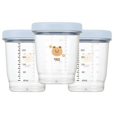 티지엠 에코젠 이유식 보관 용기, 240ml, 애쉬블루, 1세트