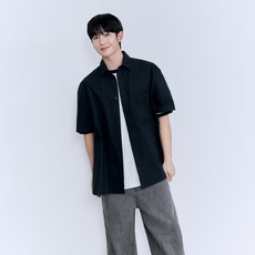 마인드브릿지 옥스포드 오버핏 반팔 셔츠 MYWS3150