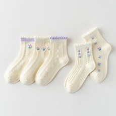 꼼지 여아용 SE 레이스 양말 5족 세트