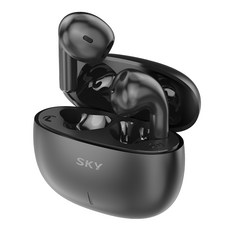 SKY 핏 S 미니2 무선 블루투스 5.3 오픈형 이어폰, 블랙
