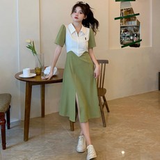 GLACIER 블랙 퍼프 슬리브 원피스