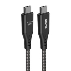 블레이즈 C to C 100W USB3.2 20Gbps 고속 충전 케이블 PD3.2 2m, 블랙